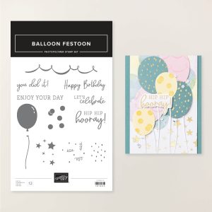 BALLOON FESTOON PHOTOPOLYMER STAMP SET (ENGLISH)