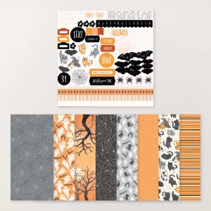 FRIGHTFULLY FUN TIMES 12" X 12" (30.5 X 30.5 CM) DESIGNER SERIES PAPER & STICKER SHEET (ENGLISH)