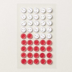 ADHESIVE-BACKED MINI CHRISTMAS BUTTONS